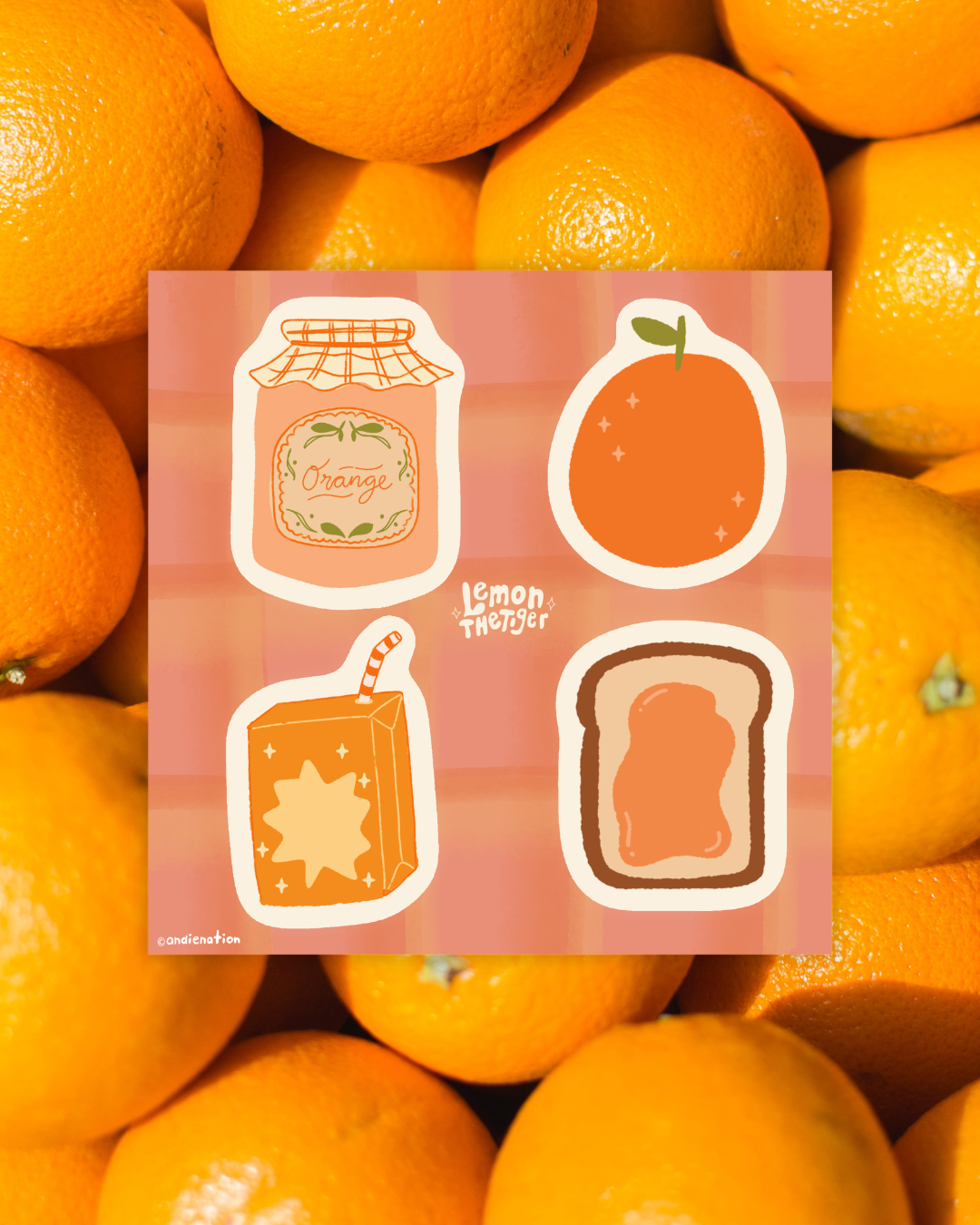 Calcomanías de Lemon, Cherry y Orange